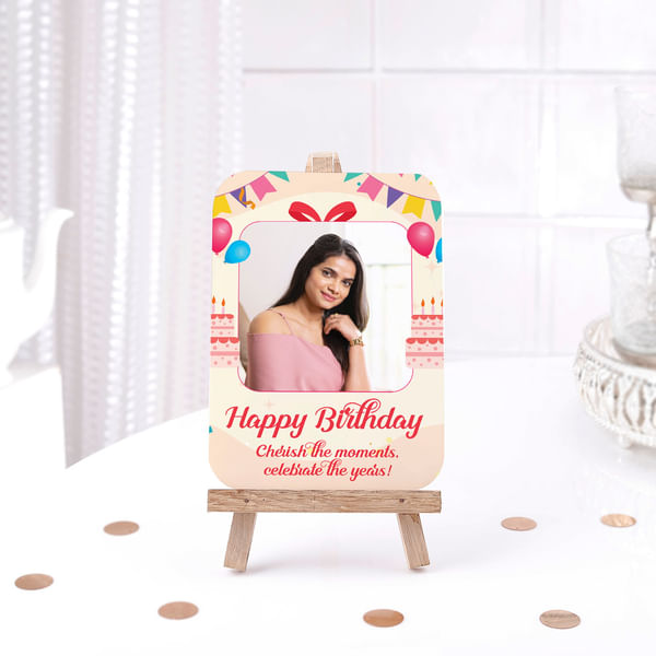 Personalized Happy Birthday Photo Frame With Stand