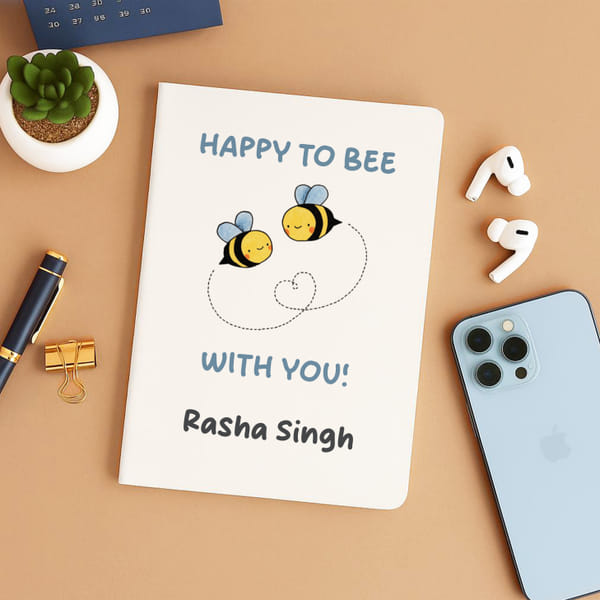 Personalized Happy To Bee With You Notebook