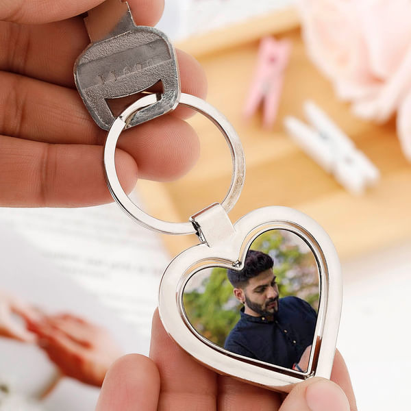 Personalized Heart-shaped Keychain