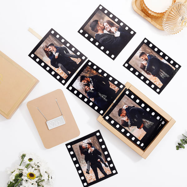 Personalized Heartfelt Valentine's Day Popup Box And Pendant Combo