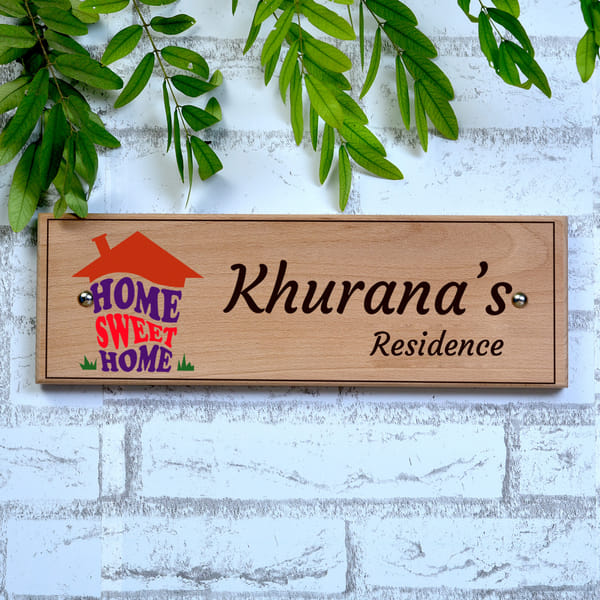 Personalized Home Sweet Home Name Plate