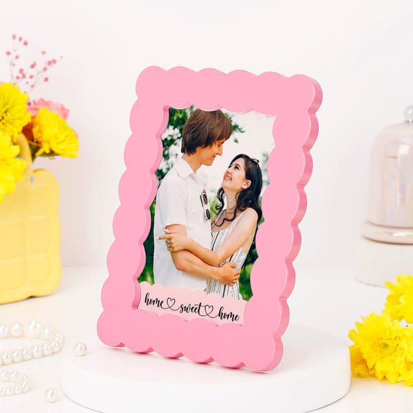 Personalized Home Sweet Home Pink Photo Frame