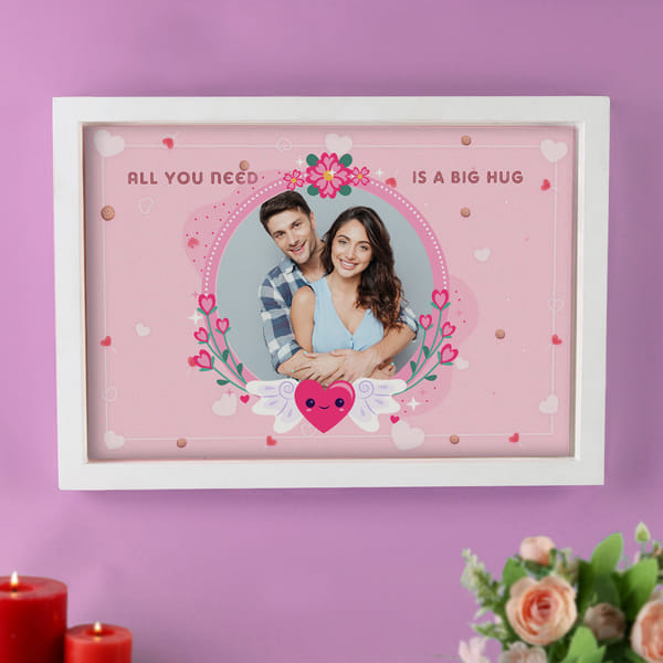 Personalized Hug Day Photo Frame