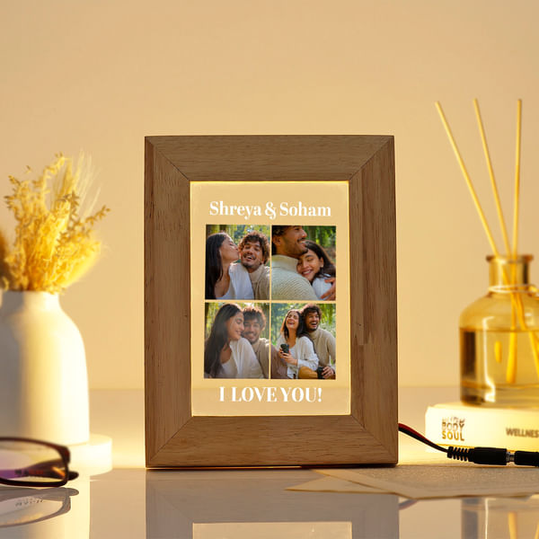 Personalized I Love You Acrylic Collage Frame