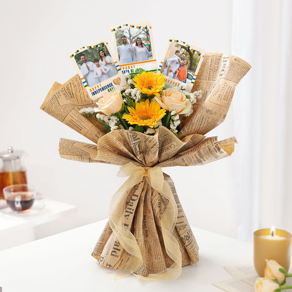 Personalized Independence Day Fridge Magnets Bouquet