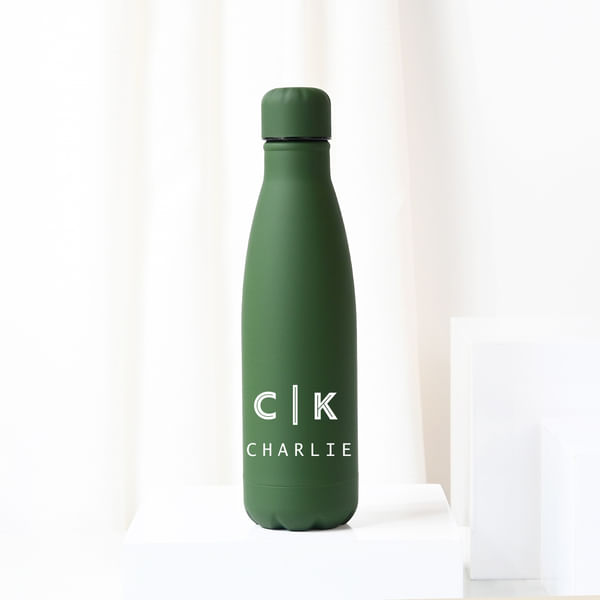 Personalized Insulated Water Bottle - Green