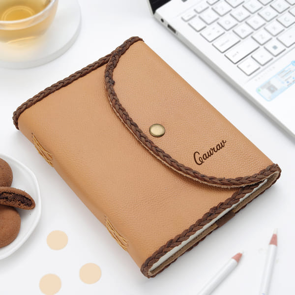 Personalized Journal With Snap Button