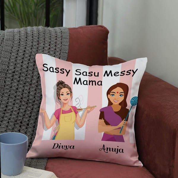 Personalized Karwa Chauth LED Cushion
