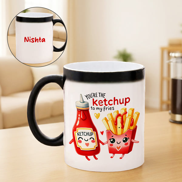 Personalized Ketchup to Fries Magic Mug