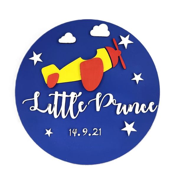 Personalized Kids Aeroplane Nameplate