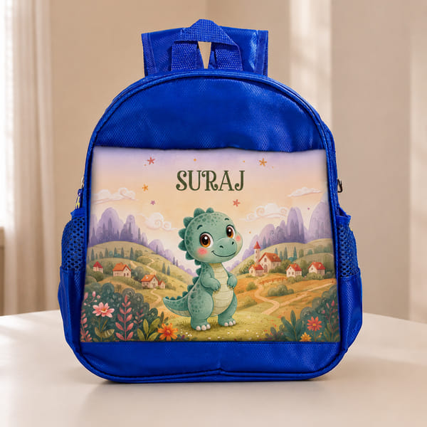 Personalized Kids Dinosaur School Bag For Rakhi