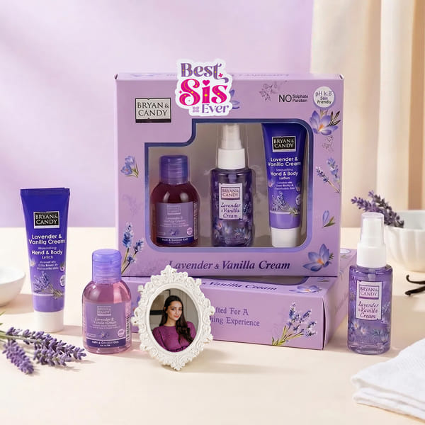 Personalized Lavender & Vanilla Self Care Kit For Sister