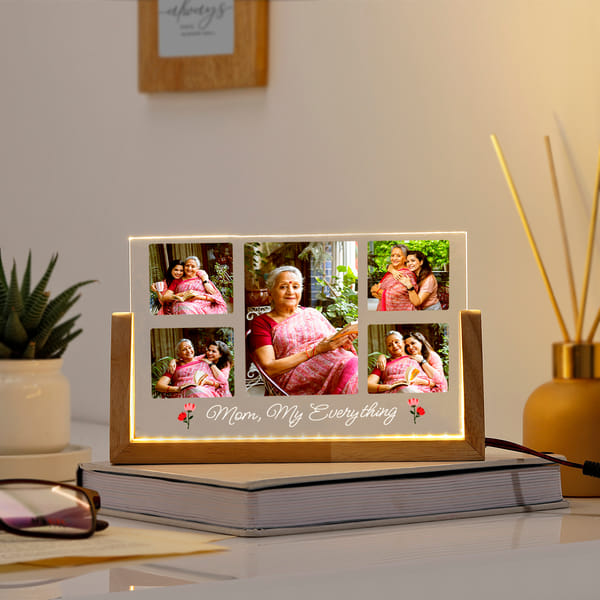 Personalized LED Photo Frame Lamp for Mother's Day