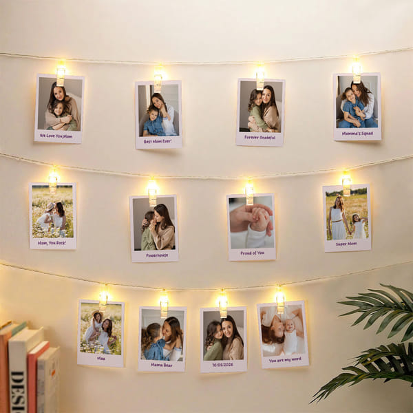 Personalized LED String Lights For Mother's Day