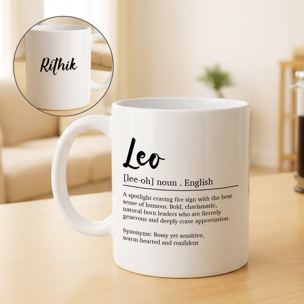 Personalized Leo Meaning Coffee Mug