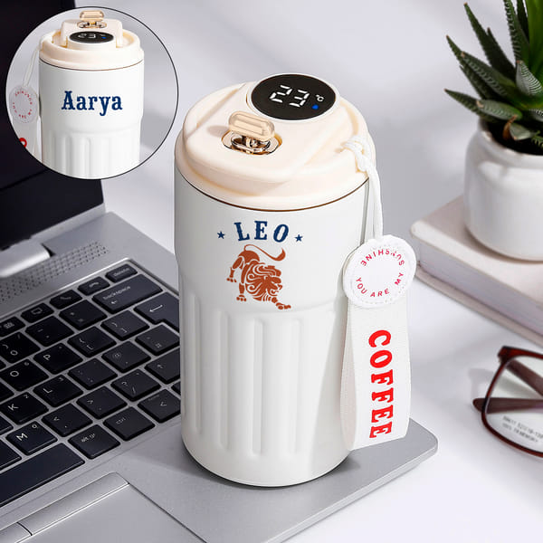 Personalized Leo Temperature Tumbler