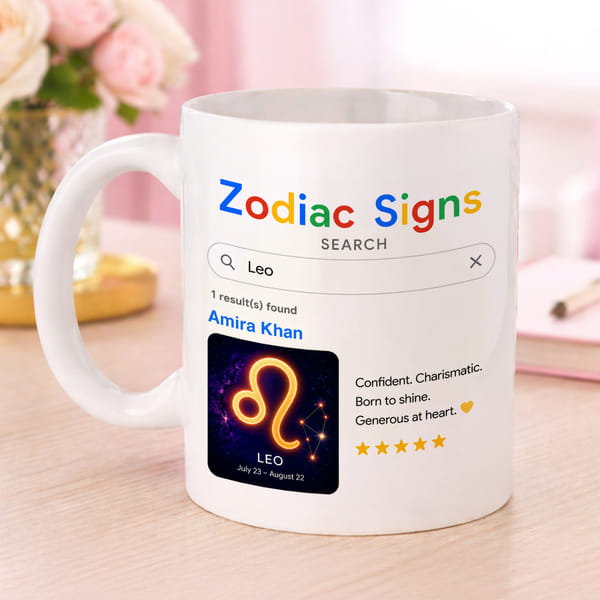 Personalized Leo Zodiac Mug