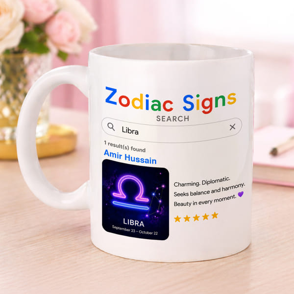 Personalized Libra Zodiac Mug