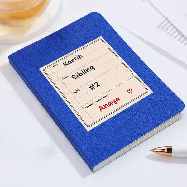 Personalized Library Card Notebook For Rakhi