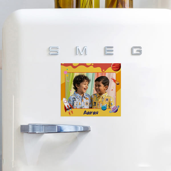 Personalized Little Explorer Photo Fridge Magnet