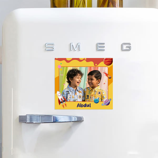 Personalized Little Explorer Photo Fridge Magnet