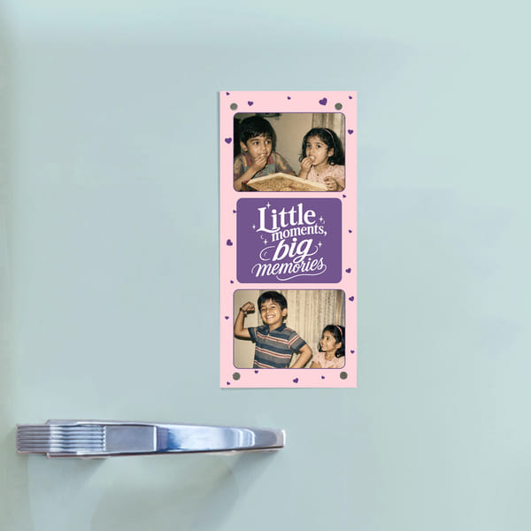 Personalized Little Moments Photo Strip Fridge Magnet For Rakhi