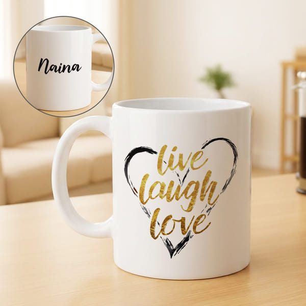 Personalized Live Laugh Love Mug