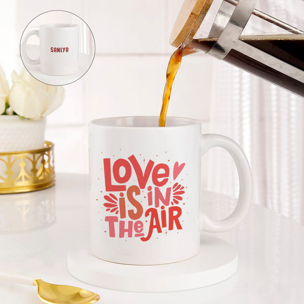 Personalized Love Is In The Air Ceramic Mug