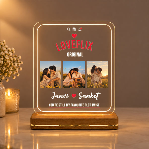 Personalized Love Story Photo LED Lamp