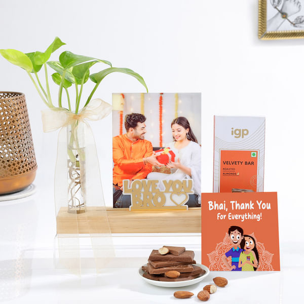 Personalized Love You Bro Hamper For Brother