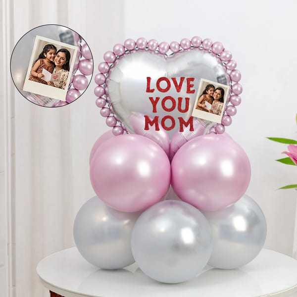Personalized Love You Mom Balloon Arrangement