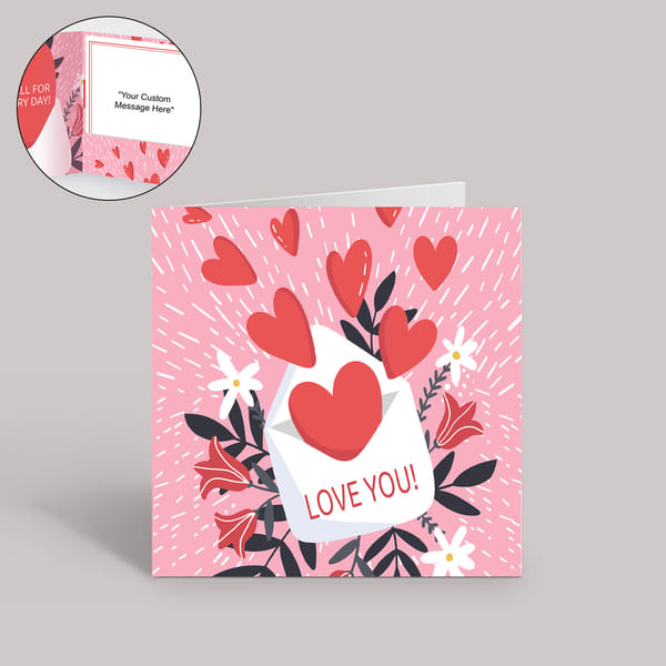 Personalized Love You Valentine's Day Greeting Card