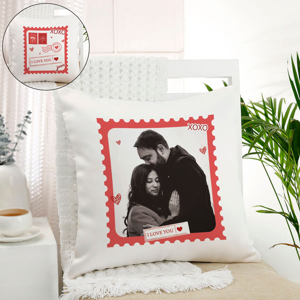 Personalized LovePost Couples Cushion