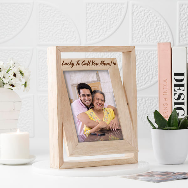 Personalized Lucky To Call You Mom - Rotating Frame