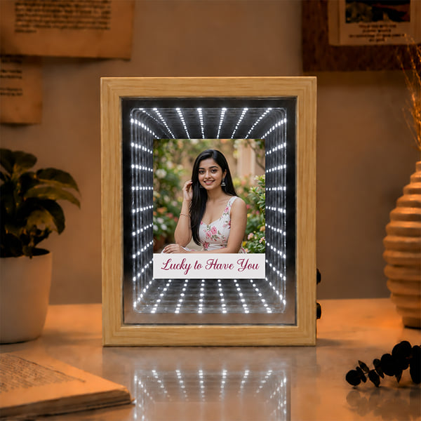 Personalized Lucky to Have You Infinity Frame