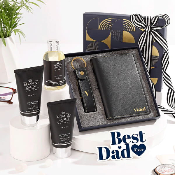 Personalized Luxury Grooming Hamper for Dad