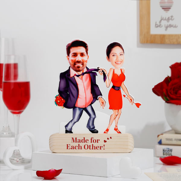 Personalized Made For Each Other Couples Caricature
