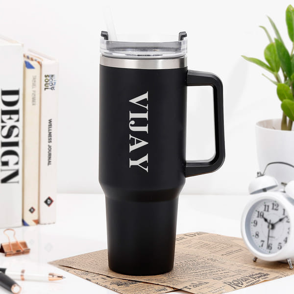 Personalized Matte Black Tumbler
