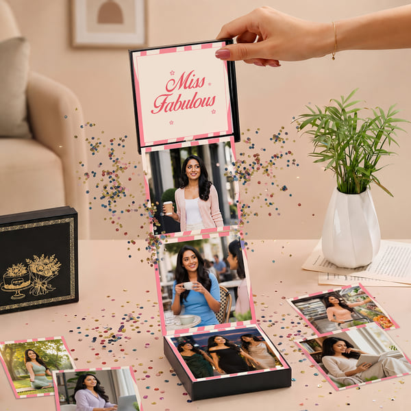 Personalized Miss Fabulous Photo Pop-Up Box