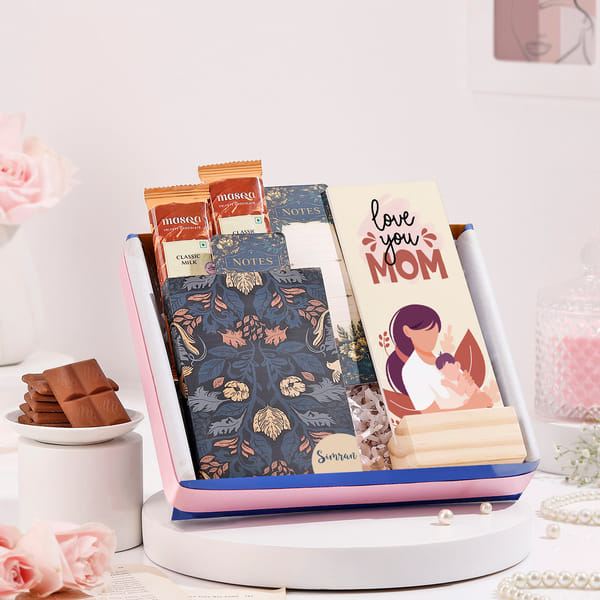 Personalized Mother's Day Premium Chocolates & Notebook Gift Box