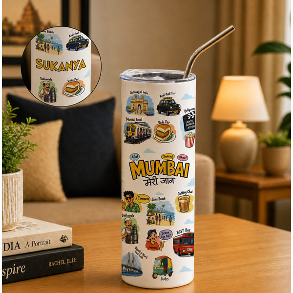 Personalized Mumbai Meri Jaan Stainless Steel Sipper