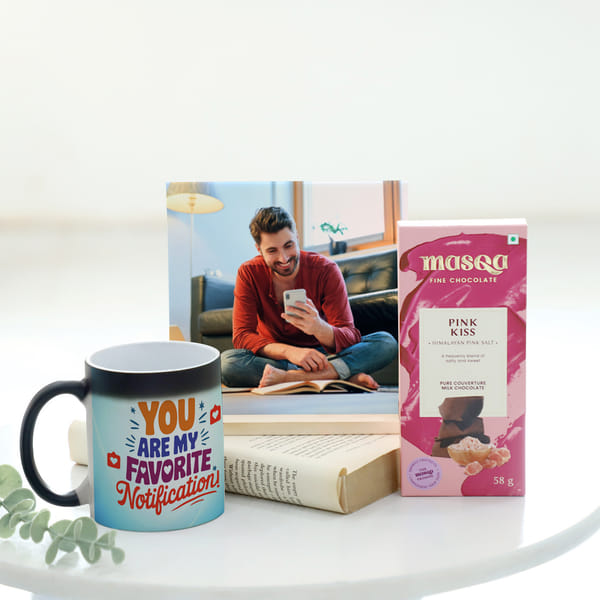 Personalized My Favourite Notification Gift Hamper For Boyfriend