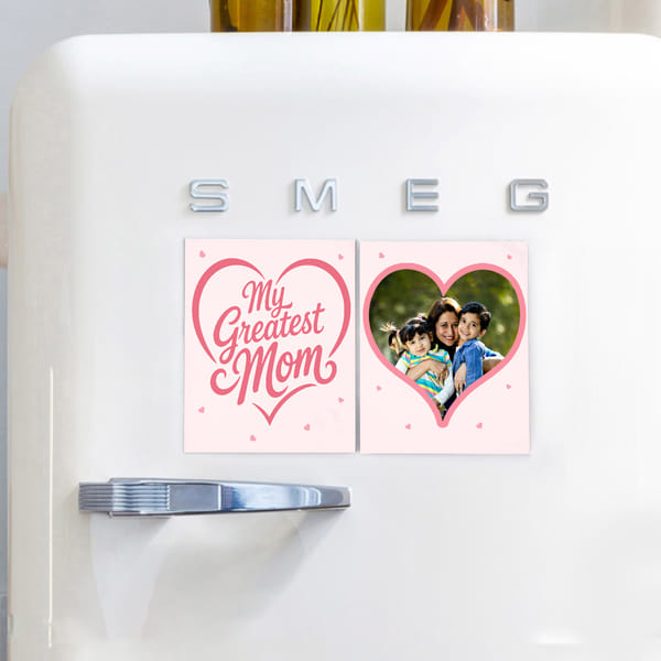 Personalized My Greatest Mom Fridge Magnet - Set of 2