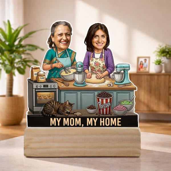 Personalized My Mom My Home Caricature Stand