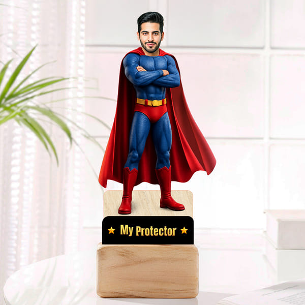 Personalized My Protector Brother Caricature for Rakhi