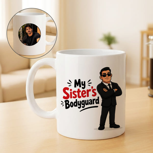 Personalized My Sister's Bodyguard Photo Mug