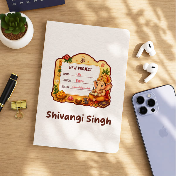 Personalized New Beginnings Ganesha Notebook
