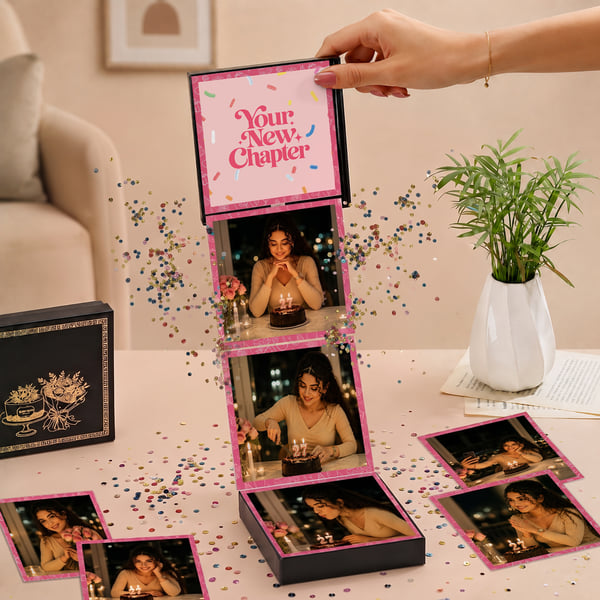 Personalized New Chapter Photo Pop-Up Box