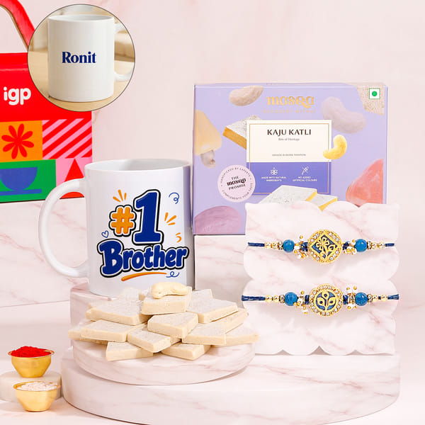 Personalized No 1 Bro Rakhi Hamper