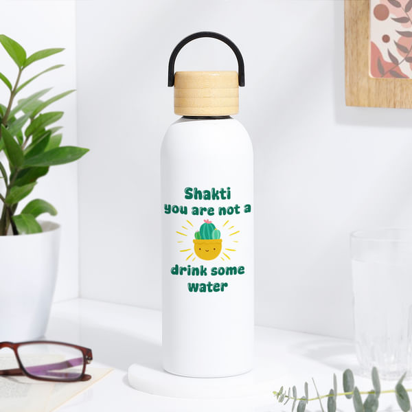 Personalized Not A Cactus Water Bottle